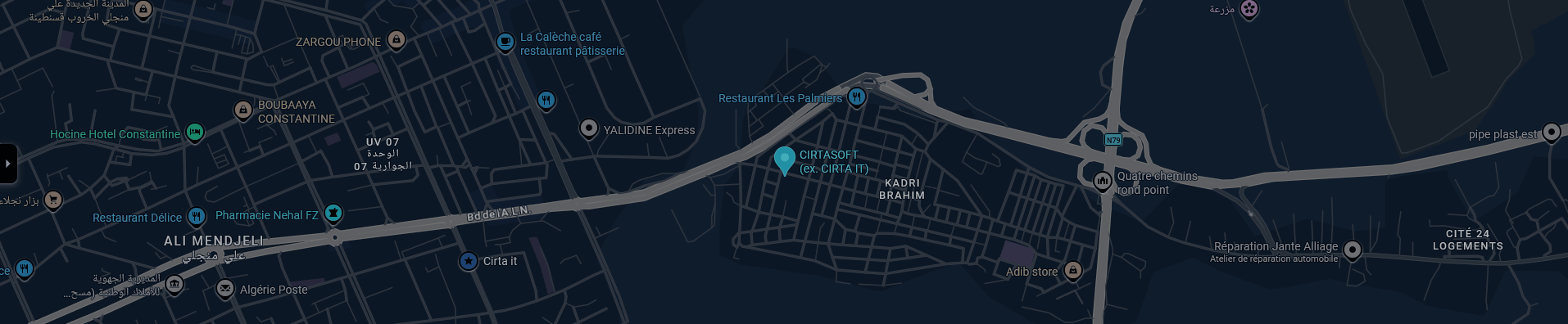 Localisation Cirtasoft sur la carte